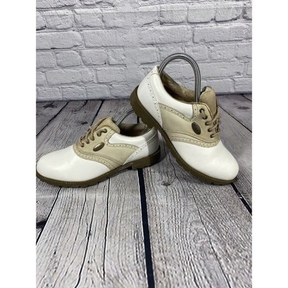 Wilson Golf Shoe Women's Size 7 White Tan GS372 - Picture 3 of 12